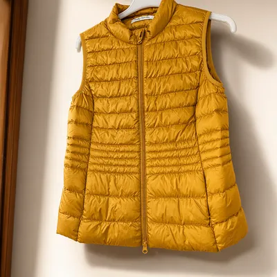 Veste sans manches jaune moutarde